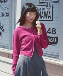 AFTERHOURS（アフターアワーズ）の「ROUND NECK RIP CARDIGAN (PURPLE)（カーディガン/ボレロ）」