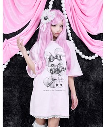 AVENCHUMU（アバンチュウム）の「Bunny illusutration T-shirt（Tシャツ/カットソー）」