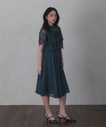 刺繍シアーフレアドレス
