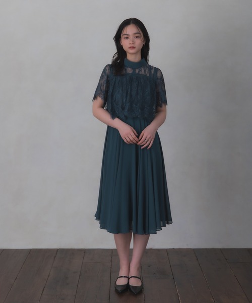 Rose of Sharon(ローズオブシャロン)の「刺繍シアーフレアドレス(ドレス・レディース・ダークグリーン/ブルーグレー/ダークブルー/ライトパープル/ボルドー/カーキ/ダークラベンダー・M)」の17枚目の写真