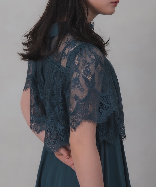 Rose of Sharon(ローズオブシャロン)の「刺繍シアーフレアドレス(ドレス・レディース・ダークグリーン/ブルーグレー/ダークブルー/ライトパープル/ボルドー/カーキ/ダークラベンダー・M)」の20枚目の写真