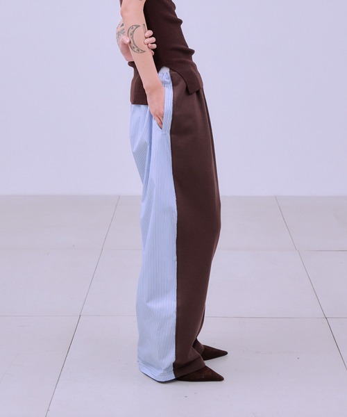 THINGS THAT MATTER（シングス ザット マター）の「LIGHT STRIPE SWEAT PANTS / ライト ストライプ スウェット パンツ（スウェットパンツ・レディース・ピンク/サックスブルー・FREE）」の18枚目の写真