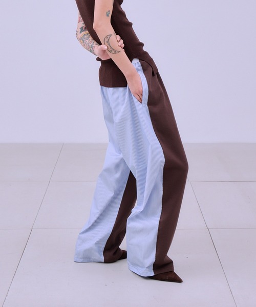 THINGS THAT MATTER（シングス ザット マター）の「LIGHT STRIPE SWEAT PANTS / ライト ストライプ スウェット パンツ（スウェットパンツ・レディース・ピンク/サックスブルー・FREE）」の19枚目の写真