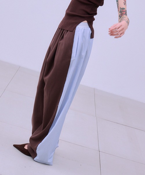 THINGS THAT MATTER（シングス ザット マター）の「LIGHT STRIPE SWEAT PANTS / ライト ストライプ スウェット パンツ（スウェットパンツ・レディース・ピンク/サックスブルー・FREE）」の15枚目の写真