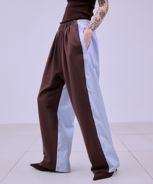 THINGS THAT MATTER（シングス ザット マター）の「LIGHT STRIPE SWEAT PANTS / ライト ストライプ スウェット パンツ（スウェットパンツ・レディース・ピンク/サックスブルー・FREE）」の16枚目の写真