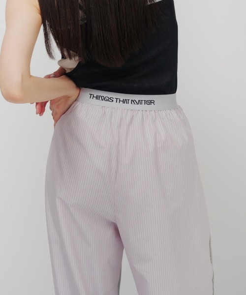 THINGS THAT MATTER（シングス ザット マター）の「LIGHT STRIPE SWEAT PANTS / ライト ストライプ スウェット パンツ（スウェットパンツ・レディース・ピンク/サックスブルー・FREE）」の9枚目の写真