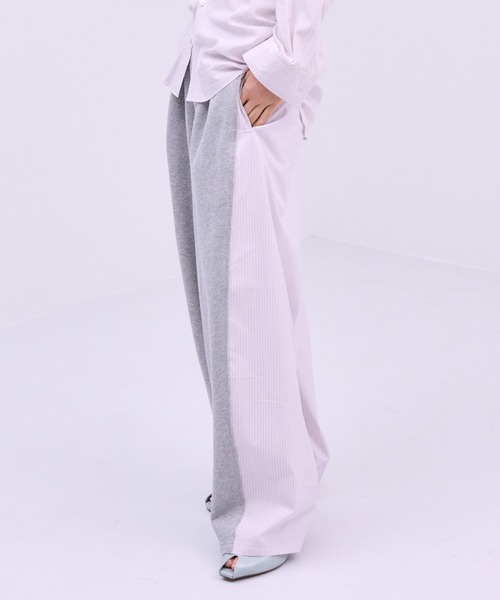 THINGS THAT MATTER（シングス ザット マター）の「LIGHT STRIPE SWEAT PANTS / ライト ストライプ スウェット パンツ（スウェットパンツ・レディース・ピンク/サックスブルー・FREE）」の22枚目の写真
