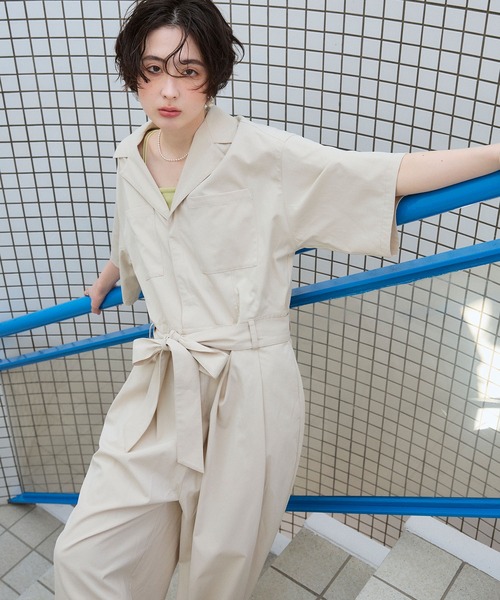 ELLEgirl(エルガール)の「バレルレッグオールイワン(つなぎ/オールインワン・レディース・ブラック/アイボリー・S/M)」の19枚目の写真