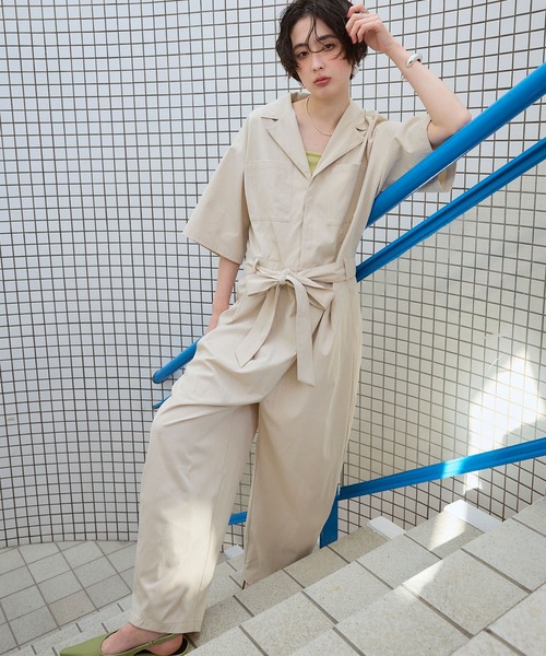 ELLEgirl(エルガール)の「バレルレッグオールイワン(つなぎ/オールインワン・レディース・ブラック/アイボリー・S/M)」の21枚目の写真