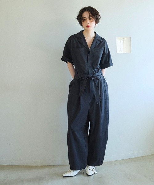 バレルレッグオールイワン（つなぎ/オールインワン）｜ELLEgirl