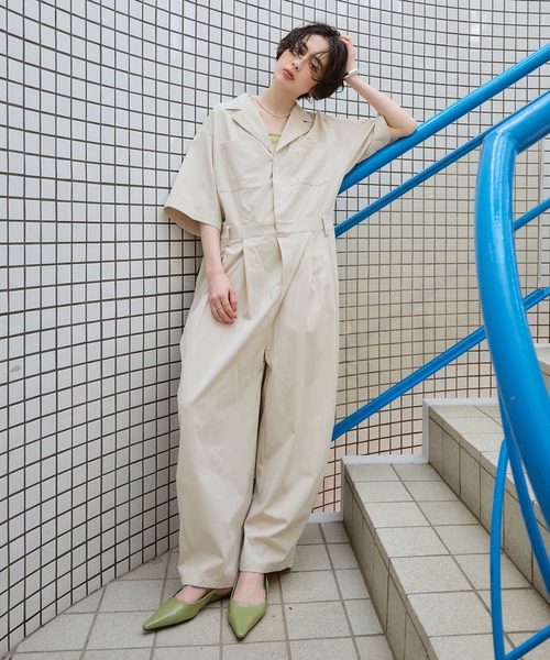 ELLEgirl(エルガール)の「バレルレッグオールイワン(つなぎ/オールインワン・レディース・ブラック/アイボリー・S/M)」の13枚目の写真