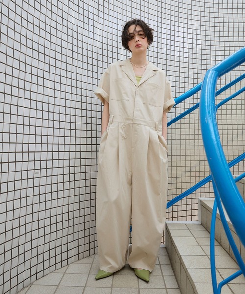 ELLEgirl(エルガール)の「バレルレッグオールイワン(つなぎ/オールインワン・レディース・ブラック/アイボリー・S/M)」の12枚目の写真