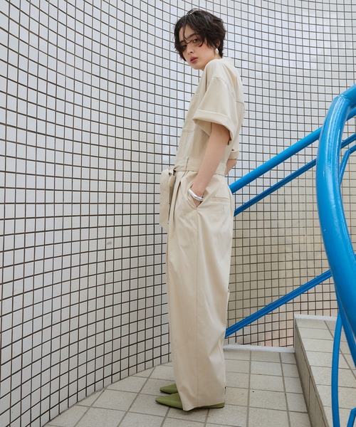 ELLEgirl(エルガール)の「バレルレッグオールイワン(つなぎ/オールインワン・レディース・ブラック/アイボリー・S/M)」の18枚目の写真