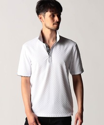 NICOLE CLUB FOR MEN | リンクスジャカードスキッパーポロシャツ(ポロシャツ)