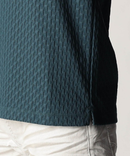 NICOLE CLUB FOR MEN(ニコルクラブフォーメン)の「リンクスジャカードスキッパーポロシャツ(ポロシャツ・メンズ・ブラック/オフホワイト/ブルー系/ネイビー・XX-LARGE/X-LARGE/LARGE/MEDIUM)」の15枚目の写真