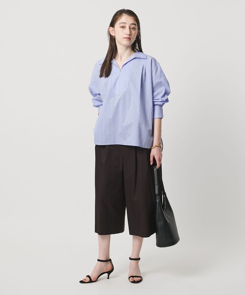 UNITED ARROWS(ユナイテッドアローズ)の「スキッパー プルオーバー 8分袖 シャツ(シャツ/ブラウス・レディース・オフホワイト/ブラック/その他1・36/38)」の4枚目の写真