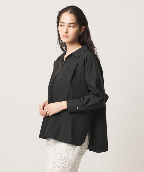 UNITED ARROWS(ユナイテッドアローズ)の「スキッパー プルオーバー 8分袖 シャツ(シャツ/ブラウス・レディース・オフホワイト/ブラック/その他1・36/38)」の8枚目の写真
