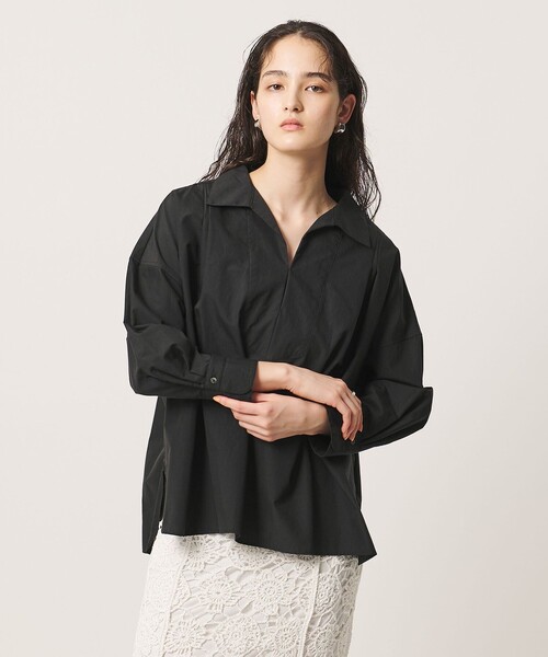 UNITED ARROWS(ユナイテッドアローズ)の「スキッパー プルオーバー 8分袖 シャツ(シャツ/ブラウス・レディース・オフホワイト/ブラック/その他1・36/38)」の9枚目の写真