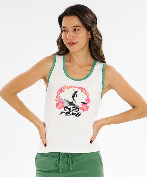 ROXY/ロキシー タンクトップ レース リブ ROXY by ULALA TANK