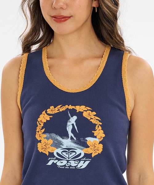 ROXY(ロキシー)の「ROXY/ロキシー タンクトップ レース リブ ROXY by ULALA TANK RSL262604T(タンクトップ・レディース・ネイビー/オフホワイト/ブラウン・M/L)」の15枚目の写真