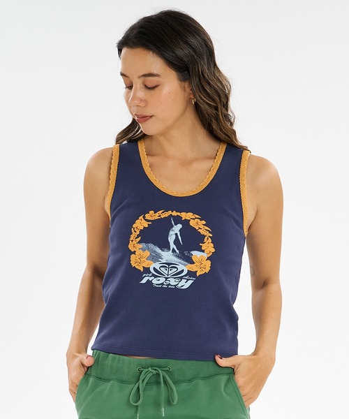 ROXY(ロキシー)の「ROXY/ロキシー タンクトップ レース リブ ROXY by ULALA TANK RSL262604T(タンクトップ・レディース・ネイビー/オフホワイト/ブラウン・M/L)」の13枚目の写真