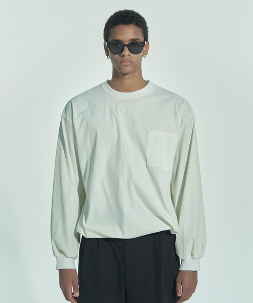 VICTIM(ヴィクティム)の「VICTIM ヴィクティム / L/S NYLON TEE セットアップストレッチドローコードロンT / VTM-26-CS-003(Tシャツ/カットソー・メンズ・ホワイト/ネイビー/ブラック・3/2/1)」の12枚目の写真