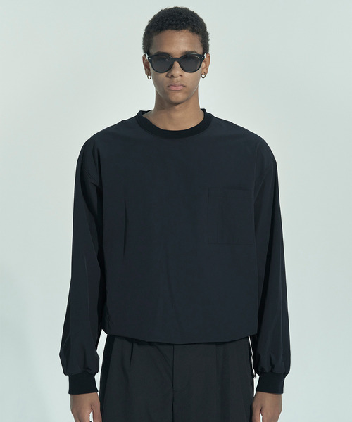 VICTIM(ヴィクティム)の「VICTIM ヴィクティム / L/S NYLON TEE セットアップストレッチドローコードロンT / VTM-26-CS-003(Tシャツ/カットソー・メンズ・ホワイト/ネイビー/ブラック・3/2/1)」の14枚目の写真