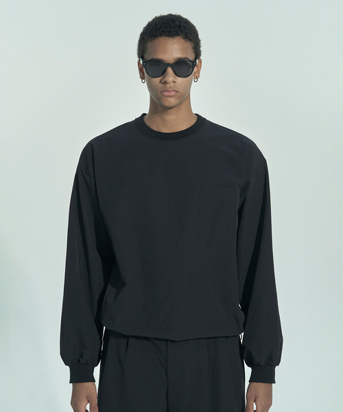 VICTIM(ヴィクティム)の「VICTIM ヴィクティム / L/S NYLON TEE セットアップストレッチドローコードロンT / VTM-26-CS-003(Tシャツ/カットソー・メンズ・ホワイト/ネイビー/ブラック・3/2/1)」の15枚目の写真