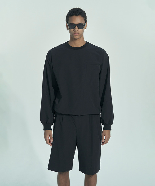 VICTIM(ヴィクティム)の「VICTIM ヴィクティム / L/S NYLON TEE セットアップストレッチドローコードロンT / VTM-26-CS-003(Tシャツ/カットソー・メンズ・ホワイト/ネイビー/ブラック・3/2/1)」の16枚目の写真