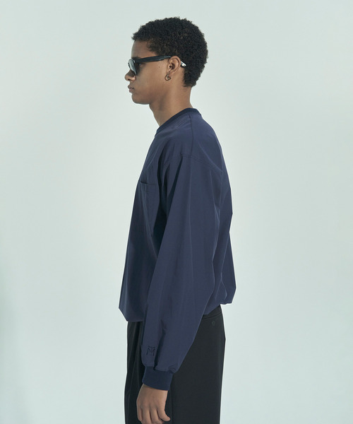 VICTIM(ヴィクティム)の「VICTIM ヴィクティム / L/S NYLON TEE セットアップストレッチドローコードロンT / VTM-26-CS-003(Tシャツ/カットソー・メンズ・ホワイト/ネイビー/ブラック・3/2/1)」の17枚目の写真