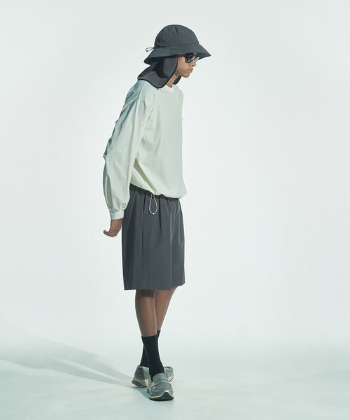 VICTIM(ヴィクティム)の「VICTIM ヴィクティム / L/S NYLON TEE セットアップストレッチドローコードロンT / VTM-26-CS-003(Tシャツ/カットソー・メンズ・ホワイト/ネイビー/ブラック・3/2/1)」の9枚目の写真