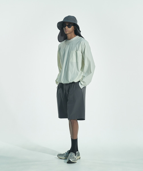 VICTIM(ヴィクティム)の「VICTIM ヴィクティム / L/S NYLON TEE セットアップストレッチドローコードロンT / VTM-26-CS-003(Tシャツ/カットソー・メンズ・ホワイト/ネイビー/ブラック・3/2/1)」の10枚目の写真