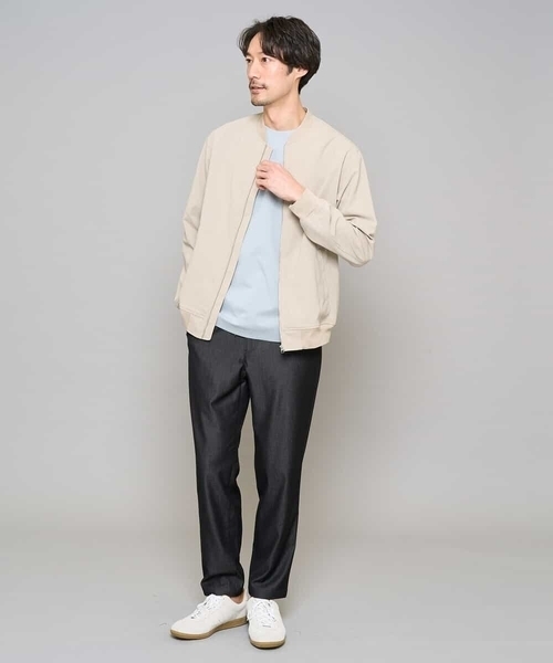 a.v.v（アーヴェヴェ）の「【イージーケア/洗濯機で洗える/速乾/毛玉になりにくい/接触冷感】ミニロゴプリントセミワイドシルエットカットソー（Tシャツ/カットソー・メンズ・ダークインディゴブルー/ピンク/ホワイト/チャコールグレー・48/44/50）」の17枚目の写真