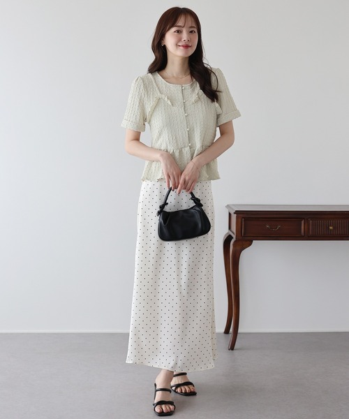 BLUEEAST(ブルーイースト)の「《新色追加》ぽこぽこビスチェドッキングトップス(Tシャツ/カットソー・レディース・アイボリー/ブラック/ミント/ピンク・MEDIUM)」の15枚目の写真