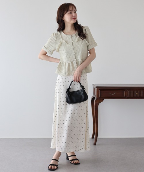 BLUEEAST(ブルーイースト)の「《新色追加》ぽこぽこビスチェドッキングトップス(Tシャツ/カットソー・レディース・アイボリー/ブラック/ミント/ピンク・MEDIUM)」の16枚目の写真