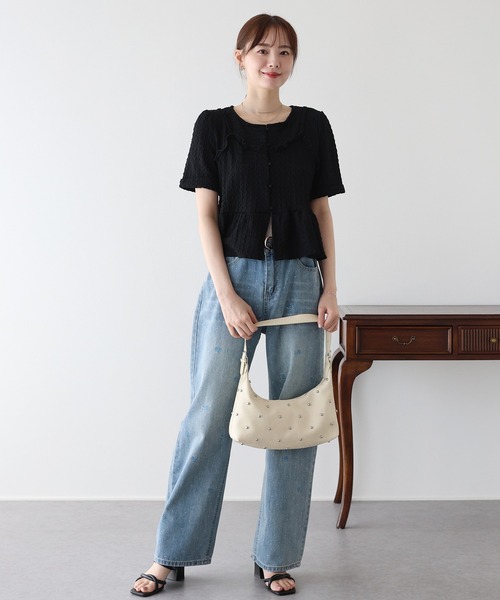 BLUEEAST(ブルーイースト)の「《新色追加》ぽこぽこビスチェドッキングトップス(Tシャツ/カットソー・レディース・アイボリー/ブラック/ミント/ピンク・MEDIUM)」の21枚目の写真