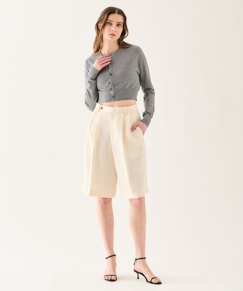 ESTNATION（エストネーション）の「ESTNATION / マットクロスハーフパンツ（その他パンツ・レディース・アイボリー/ライトベージュ・38/36）」の7枚目の写真