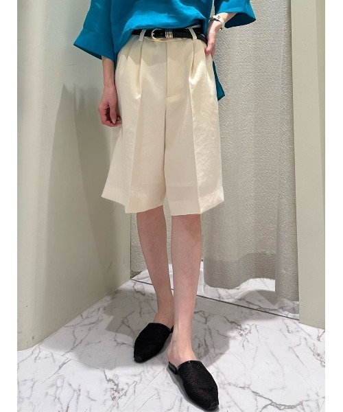 ESTNATION（エストネーション）の「ESTNATION / マットクロスハーフパンツ（その他パンツ・レディース・アイボリー/ライトベージュ・38/36）」の14枚目の写真