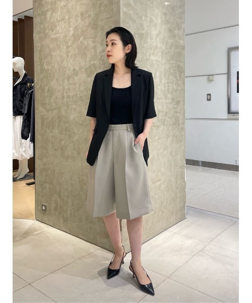 ESTNATION（エストネーション）の「ESTNATION / マットクロスハーフパンツ（その他パンツ・レディース・アイボリー/ライトベージュ・38/36）」の15枚目の写真