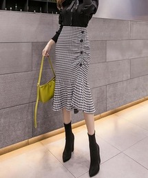 マーメイドライン風ニットスカート