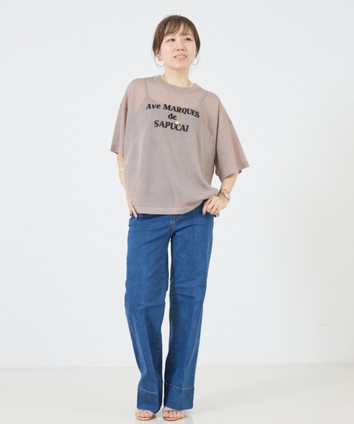 DESIGNWORKS（デザインワークス）の「ハイウエストフレアストレッチデニム（その他パンツ・レディース・インディゴブルー/ライトブルー・S）」の11枚目の写真