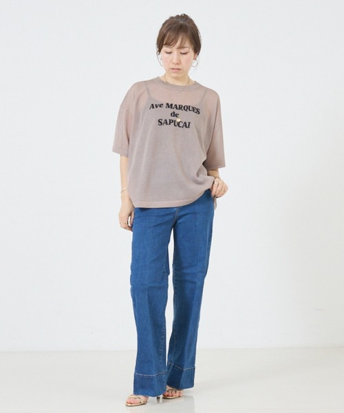 DESIGNWORKS（デザインワークス）の「ハイウエストフレアストレッチデニム（その他パンツ・レディース・インディゴブルー/ライトブルー・S）」の13枚目の写真
