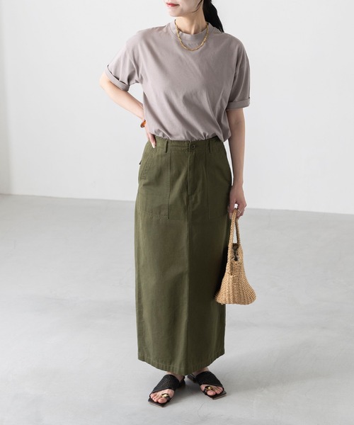 welleg（ウェレッグ）の「接触冷感 UVカット 汗じみしにくい 五分丈 カットソー（Tシャツ/カットソー・レディース・ネイビー/ブラック/グレイッシュベージュ/アイボリー/グレー・M）」の19枚目の写真