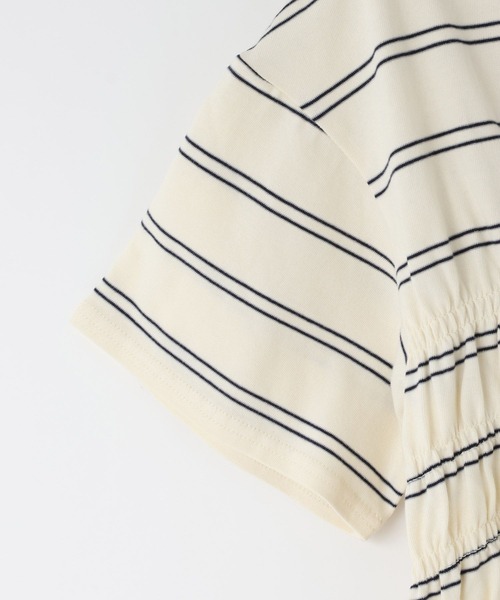 LOWRYS FARM(ローリーズファーム)の「ギャザーポロSS 794100(Tシャツ/カットソー・レディース・グレー/アイボリー・LONG/SHORT)」の7枚目の写真