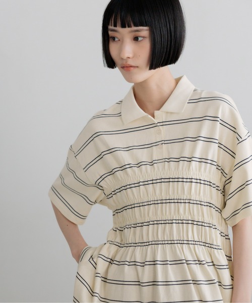 LOWRYS FARM(ローリーズファーム)の「ギャザーポロSS 794100(Tシャツ/カットソー・レディース・グレー/アイボリー・LONG/SHORT)」の20枚目の写真