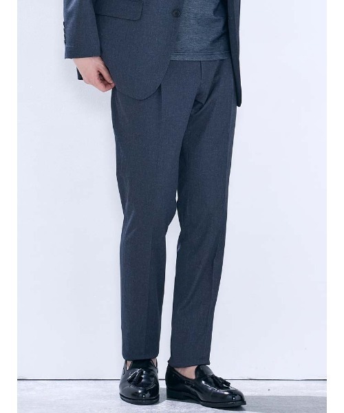 Perfect Suit FActory(パーフェクトスーツファクトリー)の「【接触冷感/ウォッシャブル】「羽衣を纏う」ICE JETセットアップパンツ C.グレー/ネイビー(スーツパンツ・メンズ・ネイビー/チャコールグレー・L/S/M/LL)」の2枚目の写真