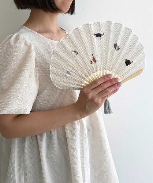 TIMELESS COMFORT(タイムレスコンフォート)の「RICCA(リッカ)パル扇子(扇子/うちわ・レディース・アイボリー/ネイビー/グリーン・ONE SIZE)」の1枚目の写真