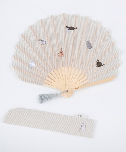 TIMELESS COMFORT(タイムレスコンフォート)の「RICCA(リッカ)パル扇子(扇子/うちわ・レディース・アイボリー/ネイビー/グリーン・ONE SIZE)」の4枚目の写真