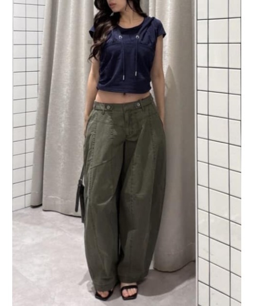 LAGUA GEM(ラグアジェム)の「BARREL LEG MILITARY パンツ(カーゴパンツ・レディース・ベージュ/カーキ/チャコールグレー・X-SMALL/SMALL/MEDIUM)」の5枚目の写真
