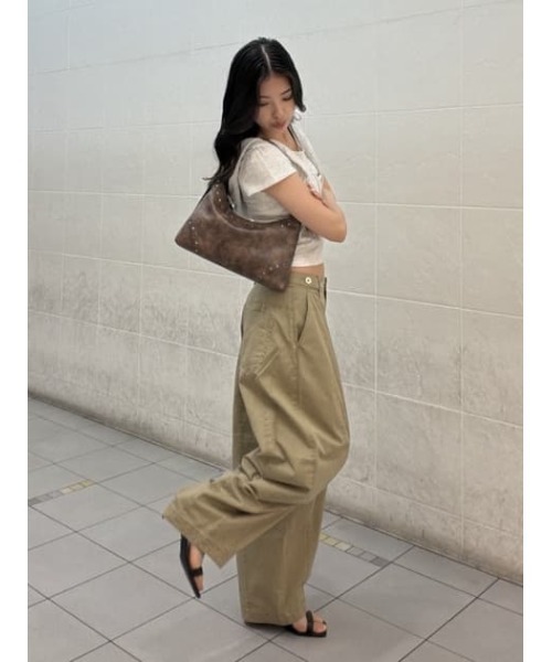 LAGUA GEM(ラグアジェム)の「BARREL LEG MILITARY パンツ(カーゴパンツ・レディース・ベージュ/カーキ/チャコールグレー・X-SMALL/SMALL/MEDIUM)」の13枚目の写真